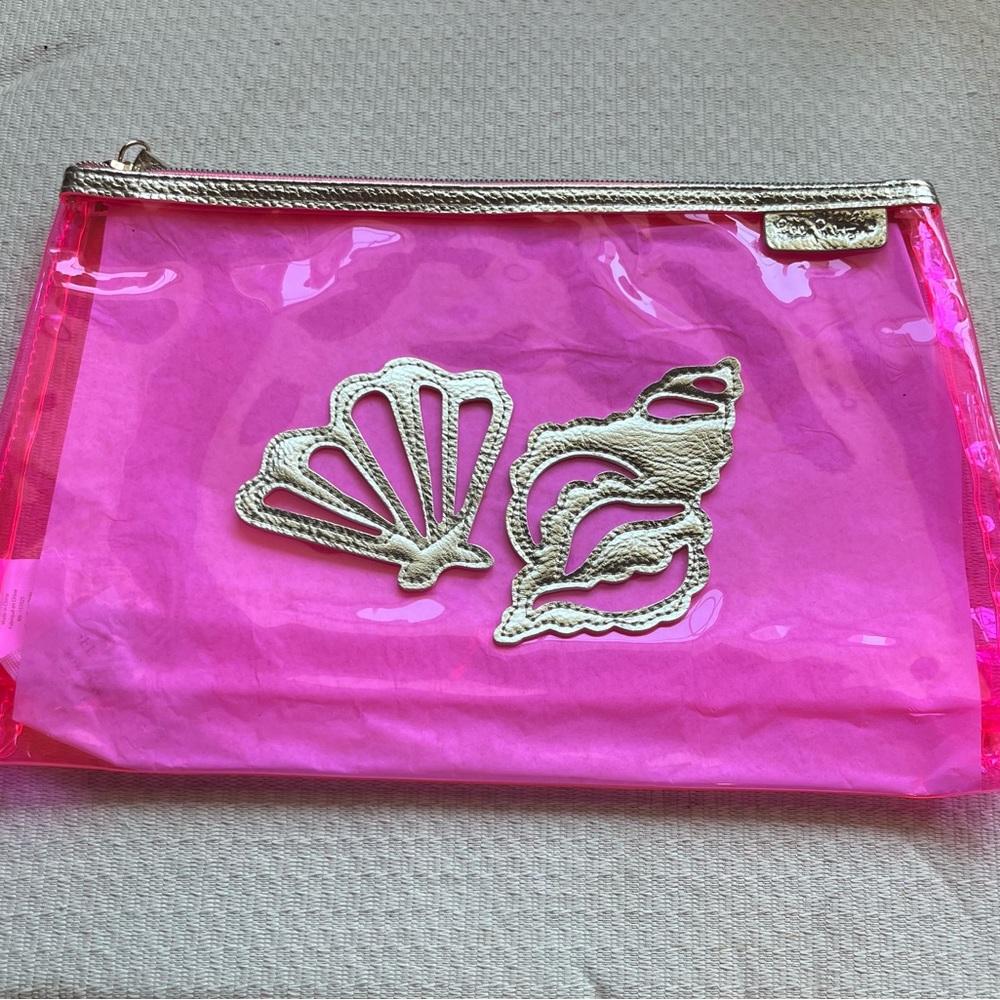 Lilly Pulitzer vinyl clutch bag